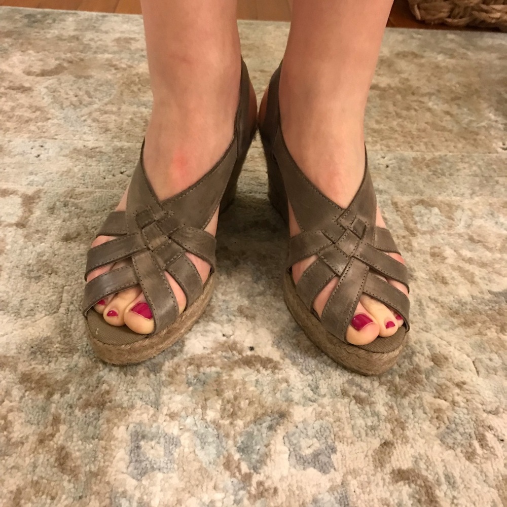 Fun summer espadrille wedge sandal